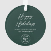 Firmenlogo für feierliche Grüße Ornament (Rückseite)