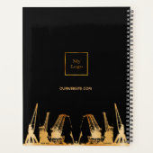 Firmenlogo für Krane aus schwarzem Gold 2025 Planer (Rückseite)