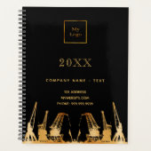 Firmenlogo für Krane aus schwarzem Gold 2025 Planer (Vorderseite)