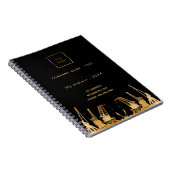 Firmenlogo für Krane aus schwarzem Gold Notizblock (Rechte Seite)