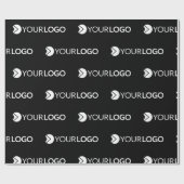 Firmenlogo für kundenspezifische Geschenke schwarz Geschenkpapier (Flach)