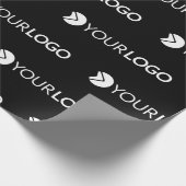 Firmenlogo für kundenspezifische Geschenke schwarz Geschenkpapier (Ecke)