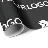 Firmenlogo für kundenspezifische Geschenke schwarz Geschenkpapier (Rolleneckpunkt)
