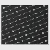 Firmenlogo für kundenspezifische Geschenke schwarz Geschenkpapier (Flach)