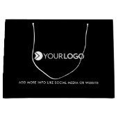 Firmenlogo für kundenspezifische Geschenke schwarz Große Geschenktüte (Vorderseite)