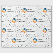 Firmenlogo für kundenspezifische Geschenke weiß Geschenkpapier (Flach)