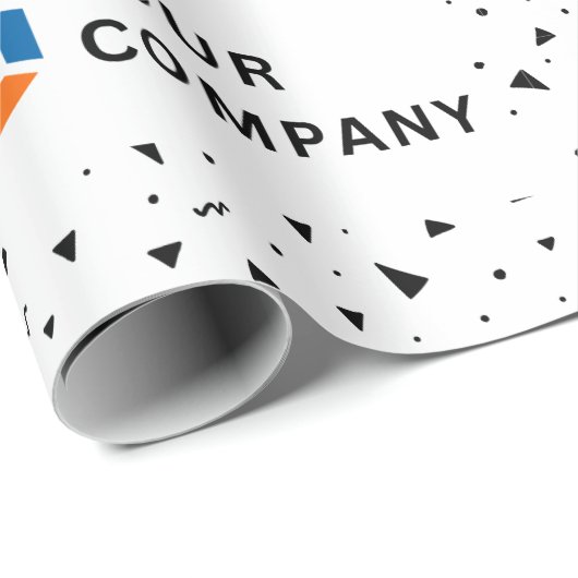 Firmenlogo für kundenspezifische Geschenke weiß Geschenkpapier (Rolleneckpunkt)