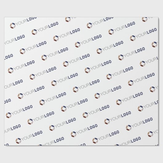 Firmenlogo für kundenspezifische Geschenke weiß Geschenkpapier (Flach)