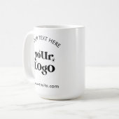 Firmenlogo für kundenspezifische Markenbezeichnung Kaffeetasse (Vorderseite Links)