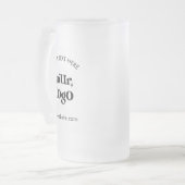 Firmenlogo für kundenspezifische Markenbezeichnung Mattglas Bierglas (Vorderseite Links)