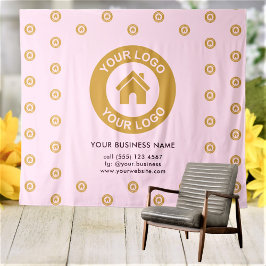 Firmenlogo für kundenspezifische Veranstaltungen - Wandteppich