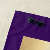 Firmenlogo für lila Bezeichnung Strandtuch (Beispiel)