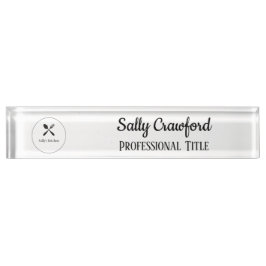 Firmenlogo für Löffel- und Gabel-Silhouette Namensplakette