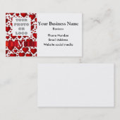 Firmenlogo für mit Monogramm, weiße, rote Herzmust Visitenkarte (Vorne/Hinten)