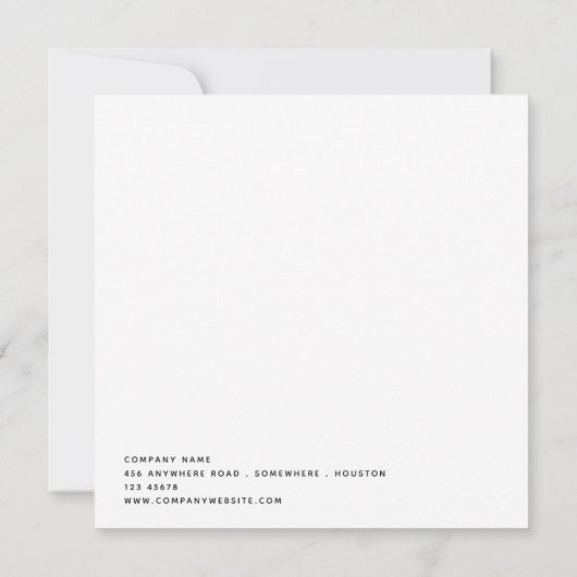 Firmenlogo für Mitarbeiter Einladung (Rückseite)