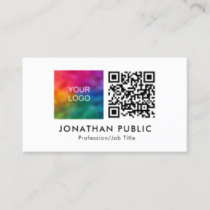 Firmenlogo für Mitarbeiter und Titel QR-Code hier Telefonnummerkarte