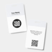 Firmenlogo für moderne Mitarbeiter Ausweis (Vorder- & Rückseite)