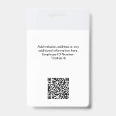 Firmenlogo für moderne Mitarbeiter Ausweis (Rückseite)