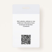 Firmenlogo für moderne Mitarbeiter Ausweis (Rückseite)