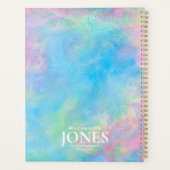 Firmenlogo für persönliche Namen Modernes Abstrakt Planer (Rückseite)