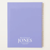 Firmenlogo für persönliche Namen Modernes Lila Planer (Rückseite)