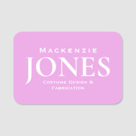 Firmenlogo für persönliche Namen Modernes Rosa Namensschild