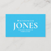 Firmenlogo für persönliche Namen Modernes Türkis Visitenkarte (Vorderseite)