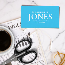 Firmenlogo für persönliche Namen Modernes Türkis Visitenkarte