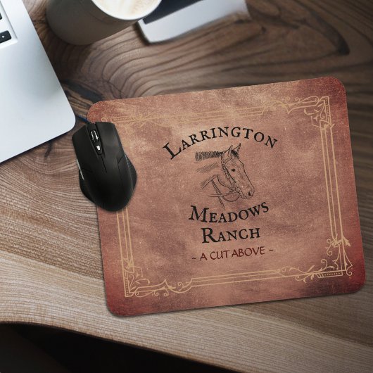 Firmenlogo für Pferderennbahnen - individueller We Mousepad