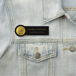 Firmenlogo für Schwarz-Gold-Mitarbeiter Namensschild