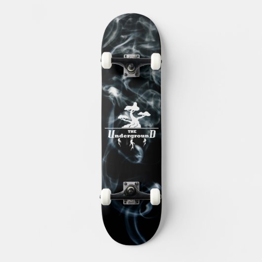 Firmenlogo für schwarzen Rauch Skateboard (Vorderseite)