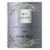 Firmenlogo für Silberlavender-Violett Notizblock (Vorderseite)