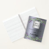 Firmenlogo für Silberlavender-Violett Notizblock (Innenseite)