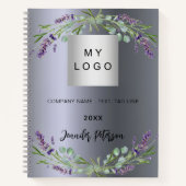 Firmenlogo für Silberlavender-Violett Notizblock (Vorderseite)