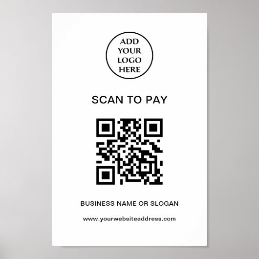 Firmenlogo für Unternehmen Hier scannen, um zu bez Poster (Vorne)