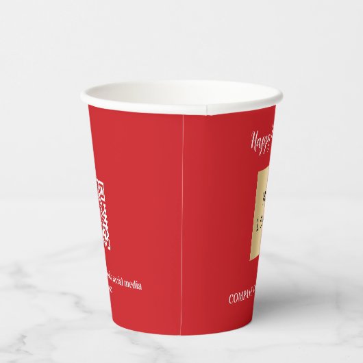 Firmenlogo für Weihnachts-Weihnachts-Rot Pappbecher (Rechts)