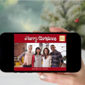 Firmenlogo für weiße Fotos Feiertagskarte