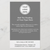 Firmenlogo für Werbeaktionen Grau und Weiß Flyer (Vorne)