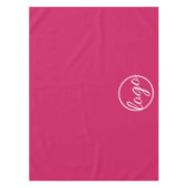Firmenlogo Fuschia Hot Pink auf der Custom Trade S Tischdecke (Vorderseite)