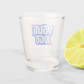 Firmenlogo gebrandet Einfache Geschäftsidee Schnapsglas (Rückseite)
