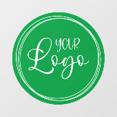 Firmenlogo gegen grünen Kreis Fensteraufkleber (Blatt)