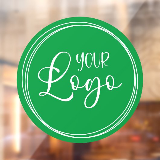 Firmenlogo gegen grünen Kreis Fensteraufkleber (Blatt 2)