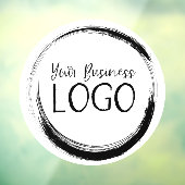 Firmenlogo gegen weißen Kreis Fensteraufkleber (Blatt 3)