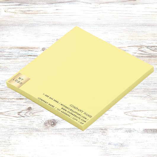 Firmenlogo gelb post-it klebezettel