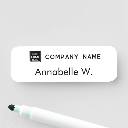 Firmenlogo Generic safety Button name tag (Beispiel)