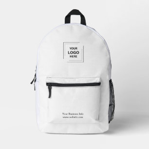 Firmenlogo Geschäft Minimalistisch Weiß Gedruckt Bedruckter Rucksack