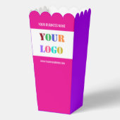 Firmenlogo Geschäft Popcorn-Box Beispiel Geschenkschachtel (Rückseite)