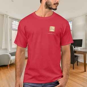 Firmenlogo Geschäft rot T-Shirt