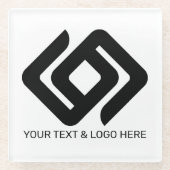 Firmenlogo Glasuntersetzer (Vorderseite)