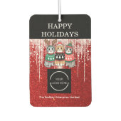 Firmenlogo Glückwunsch Feiertage Autolufterfrischer (Vorderseite)